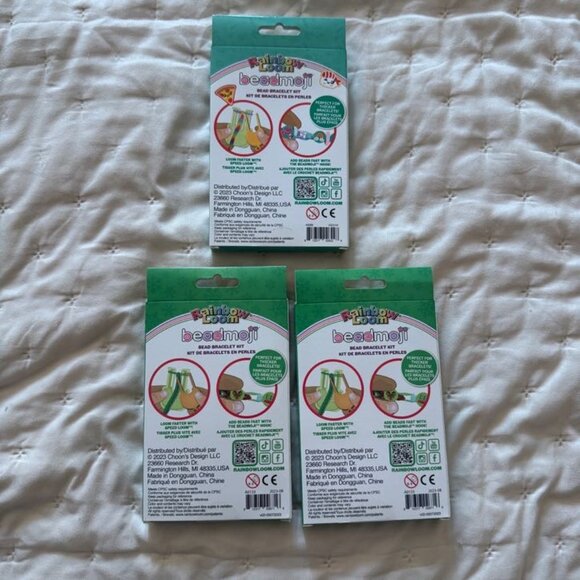 3 Rainbow Loom Beadmoji Bracelet Kits - 2 Christmas Themed 1 Trendy NEW - Picture 4 of 4